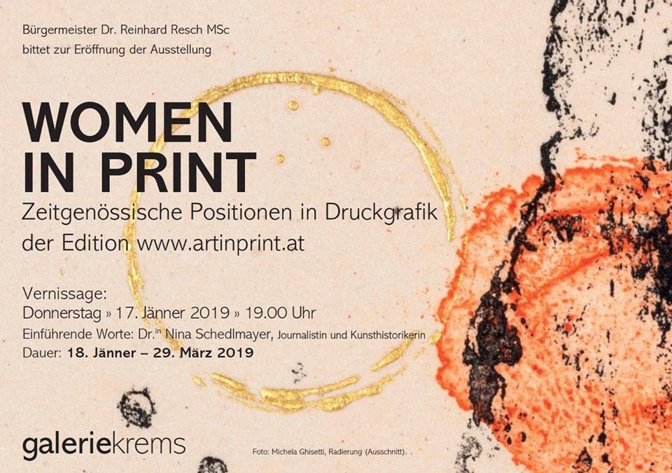 Ausstellung „women in print“ in der galeriekrems