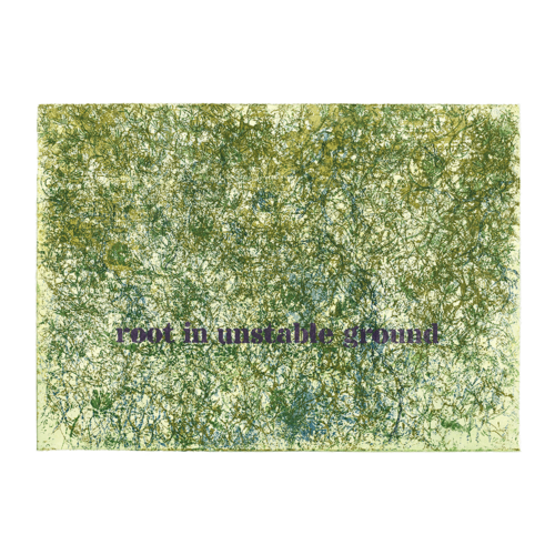 Hannah Stippl, „root in unstable ground“, Radierung in 4 Farben, 2022